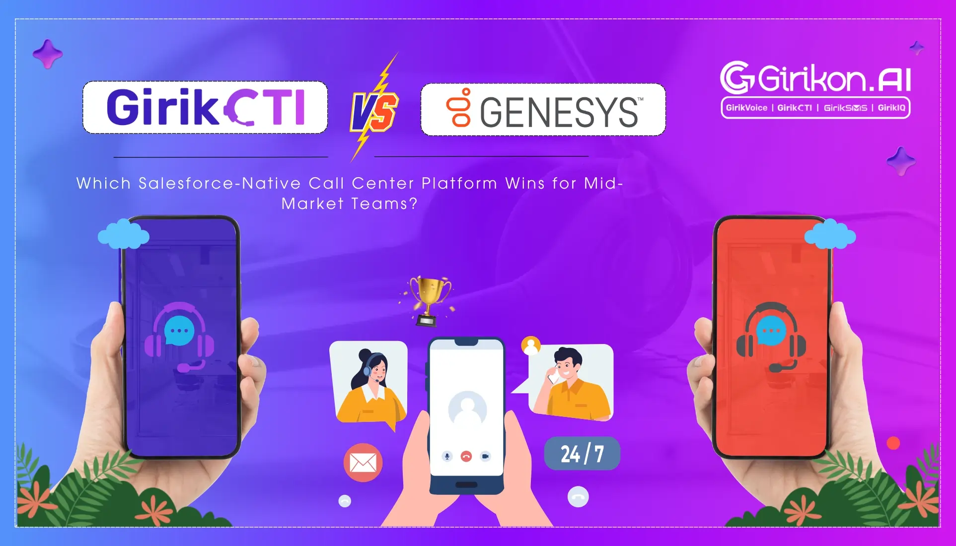 GirikCTI vs Genesys Cloud: Which Salesforce-Native Call Center Platform is Win-Win for Mid-Market Teams?