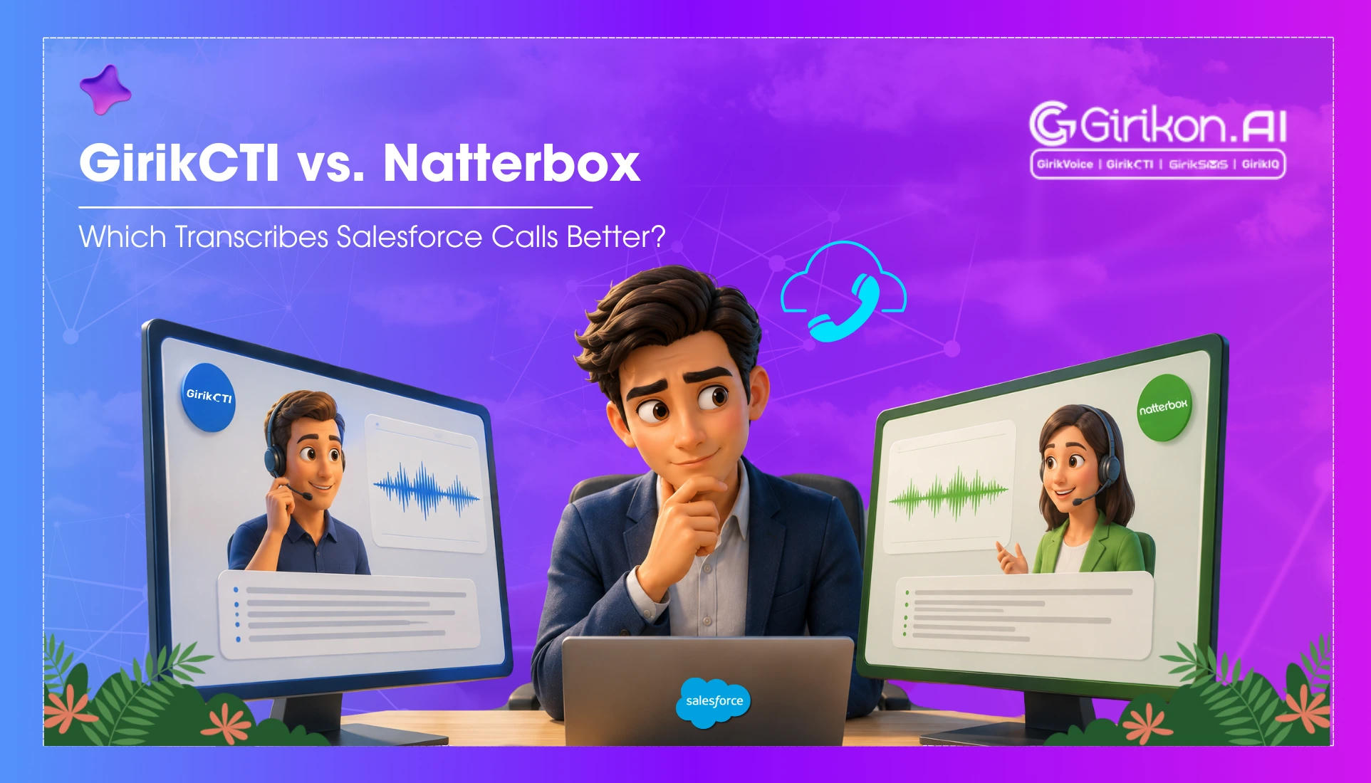 GirikCTI vs. Natterbox: Which Transcribes Salesforce Calls Better?
