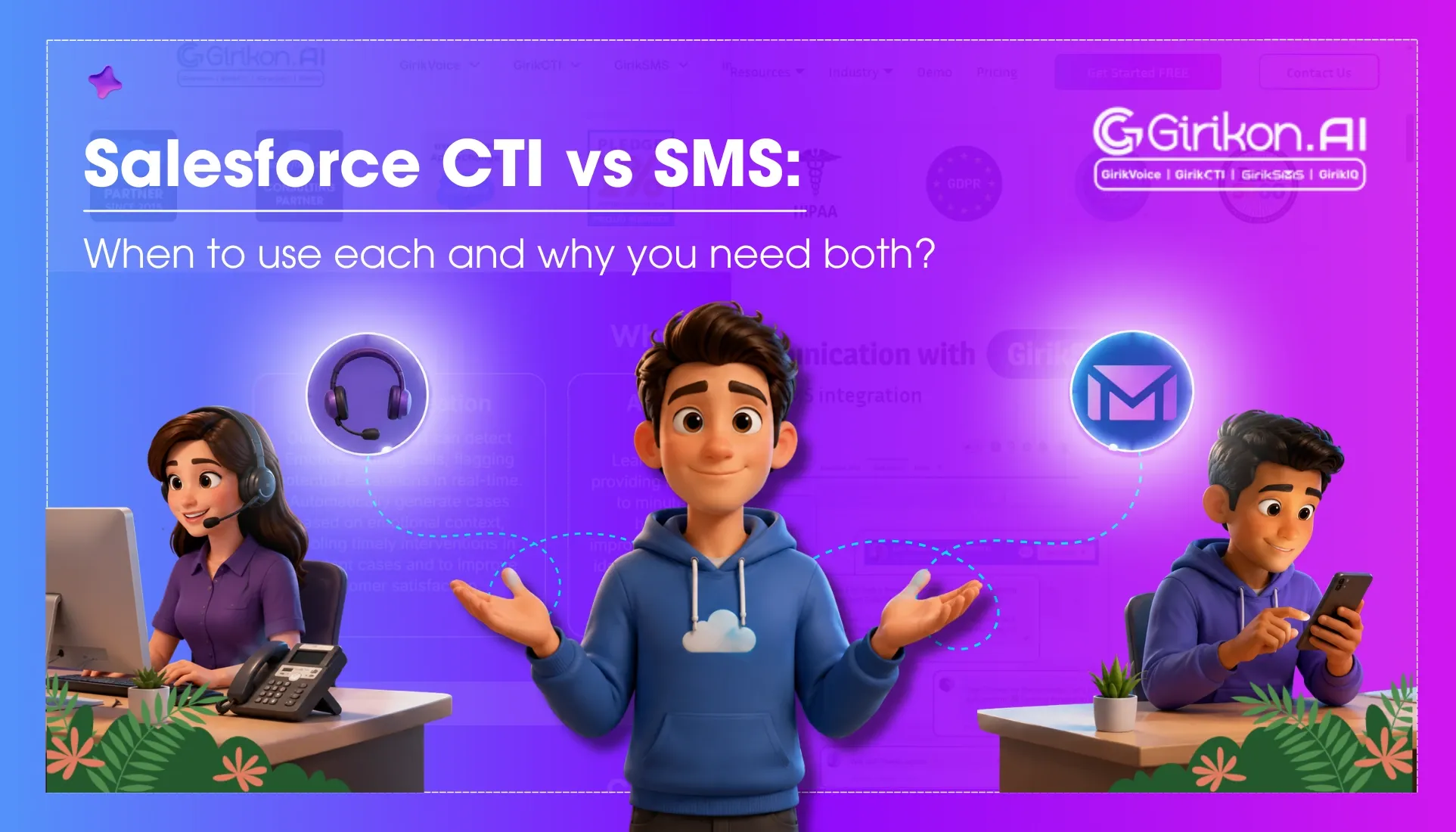 Salesforce CTI vs SMS: When to Use Each and Why You Need Both