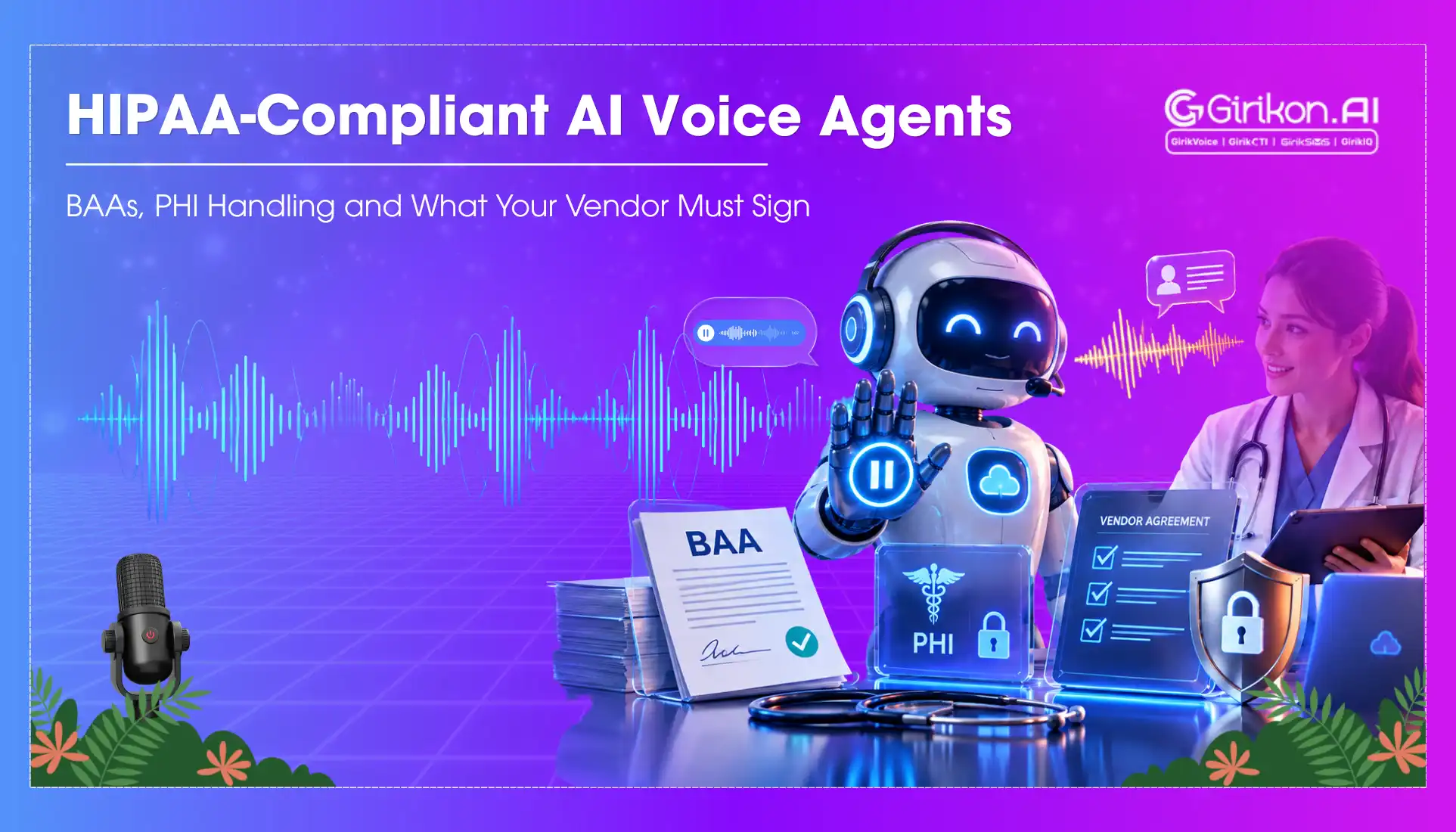 HIPAA-Compliant AI Voice Agents: BAAs, PHI Handling and What Your Vendor Must Sign