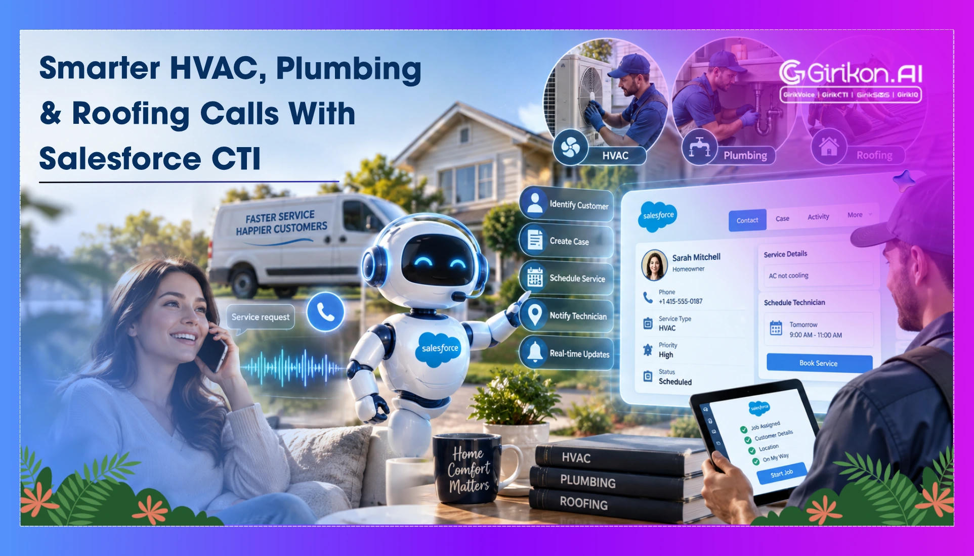 Salesforce CTI for Home Services: Smarter HVAC, Plumbing & Roofing Call Workflows