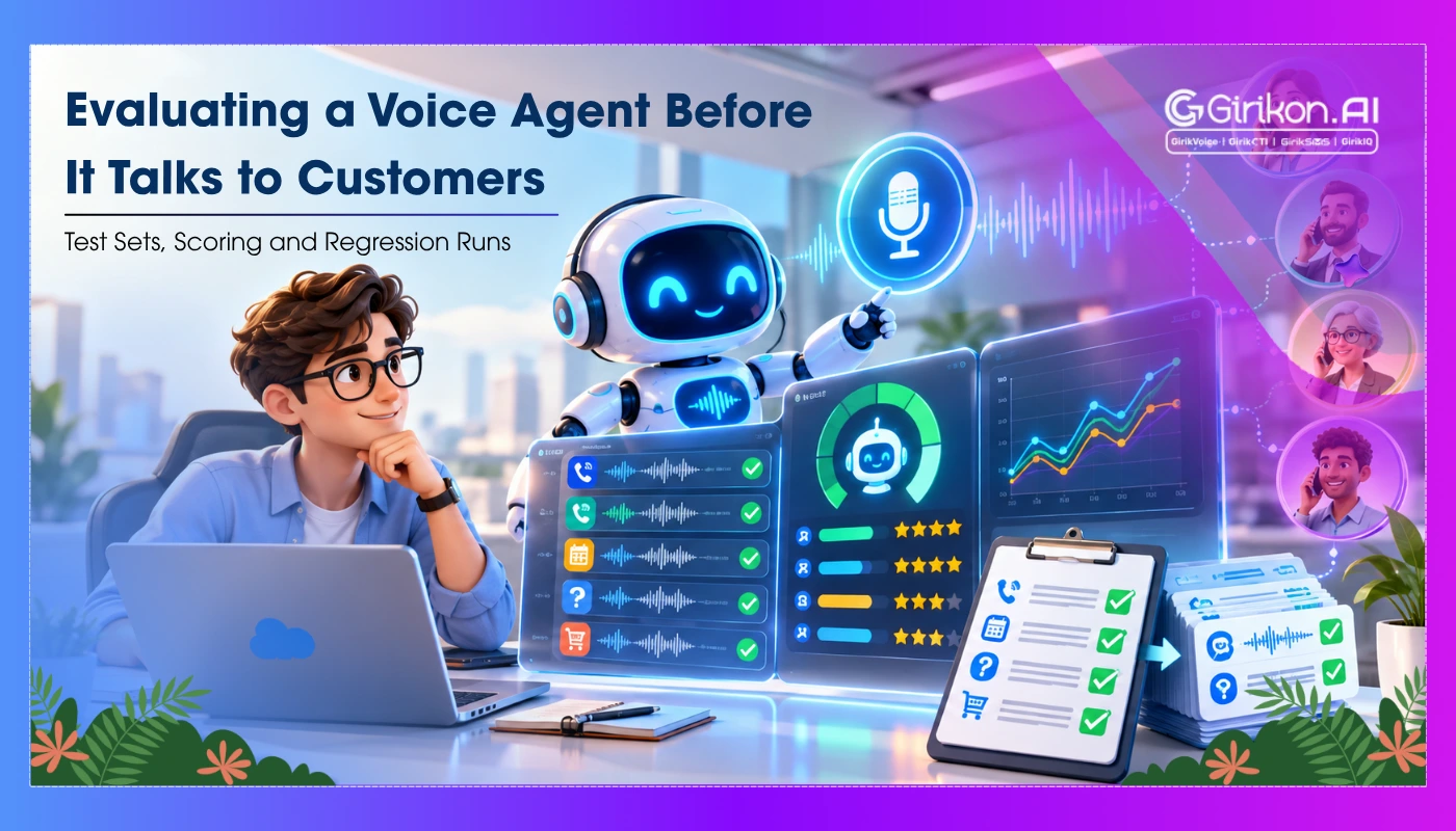 Evaluating a Voice Agent Before It Talks to Customers: Test Sets, Scoring and Regression Runs