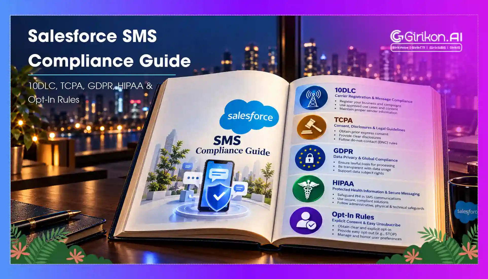 Salesforce SMS Compliance Guide: 10DLC, TCPA, GDPR, HIPAA & Opt-In Rules